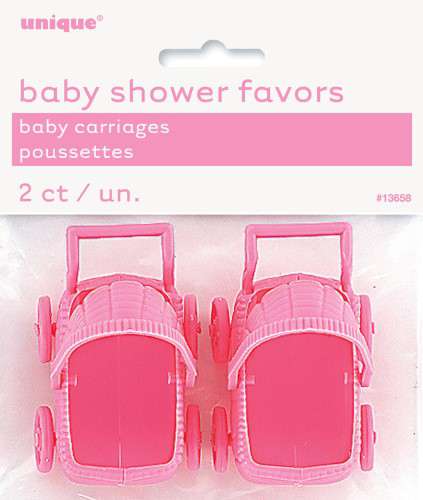 Pink Baby Pram Cake Toppers